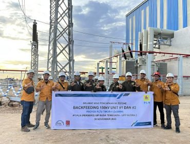 PT PLN (Persero) Unit Induk Pembangunan Nusa Tenggara berhasil melaksanakan proses backfeeding atau energize sistem 150 kV PLTU Timor 1 (2x50MW) masuk ke Plant Site.  