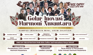 UKSW akan menggelar Gelar Inovasi Harmoni Nusantara (GIHN) pada Selasa hingga Kamis (25 hingga 27-06-2024) di Kampus UKSW.